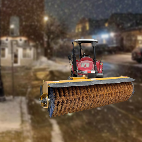 What should be taken into consideration when choosing a snow removal broom?