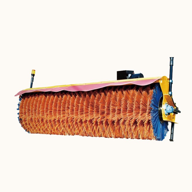 Heavy-duty snow removal roller brushes